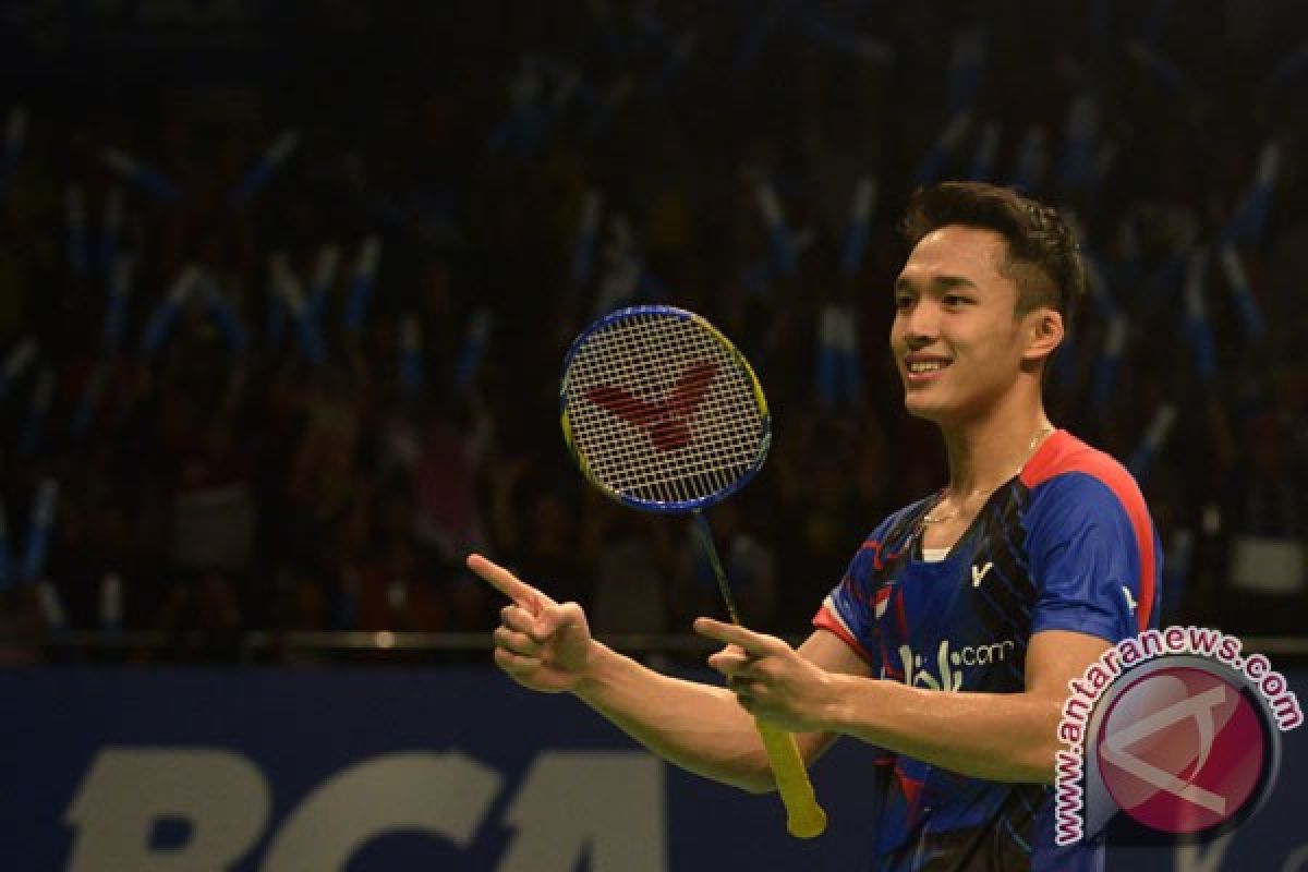 Luar biasa, Jonatan tumbangkan Lin Dan