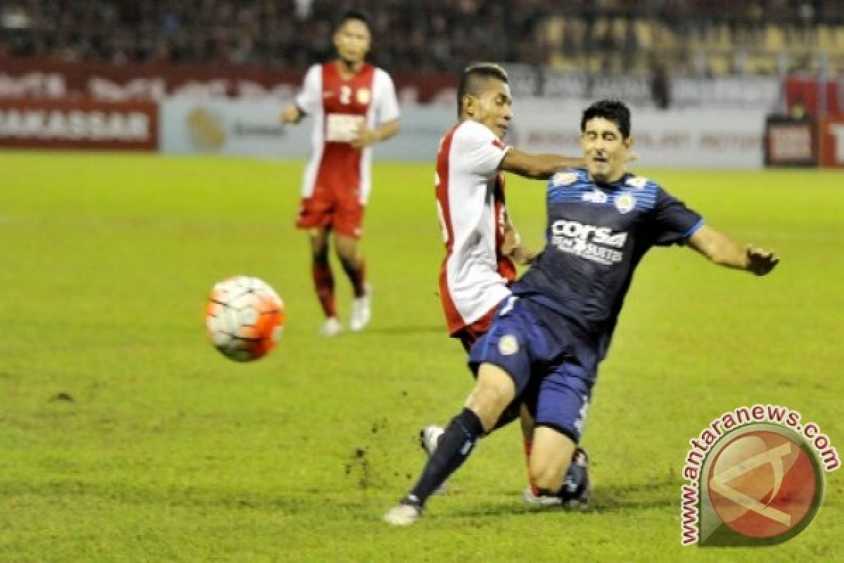 Arema Cronus kalahkan PSM 1-0 di Makassar 