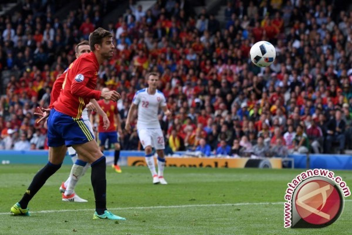 Euro 2016 - Gol tunggal Pique bawa Spanyol atasi Ceko 1-0