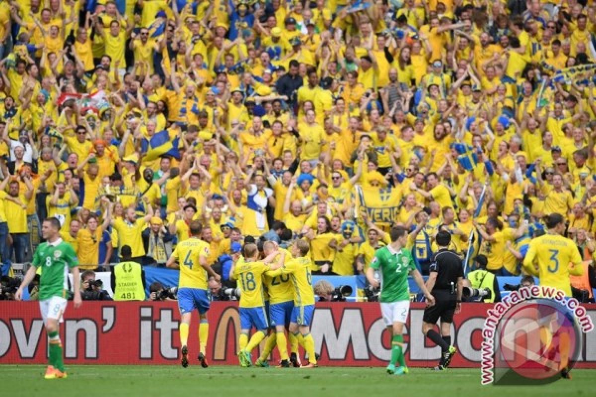 Euro 2016 - Pelatih Swedia sebut gol Irlandia lecut konsentrasi timnya
