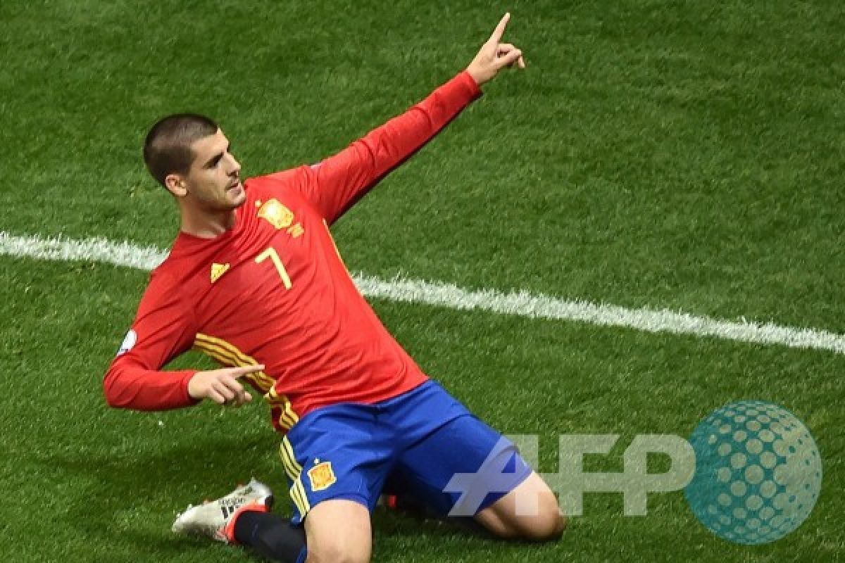 Spanyol pesta gol 8-0 di Liechtenstein, Morata dua gol