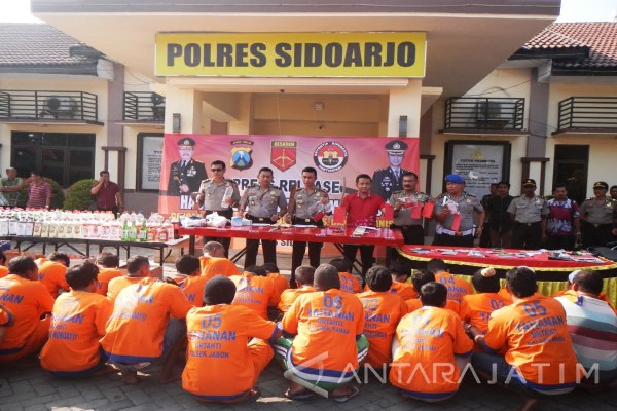 Polres Sidoarjo Ungkap 688 Kasus dalam Operasi Camer Semeru