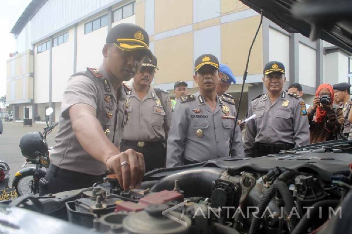 Polres Tulungagung Periksa Kendaraan Operasional Patroli Lebaran