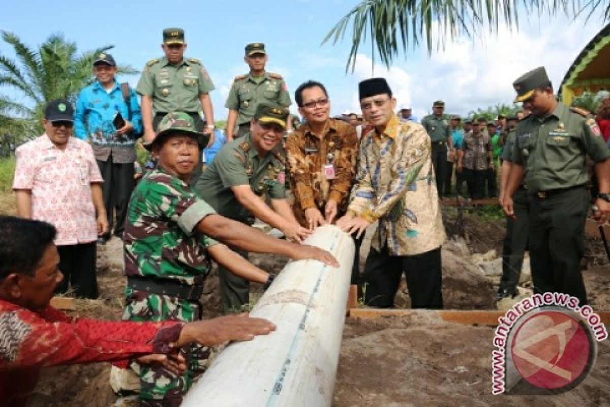 Kodam Mulawarman Bangun Pipanisasi Irigasi di Penajam