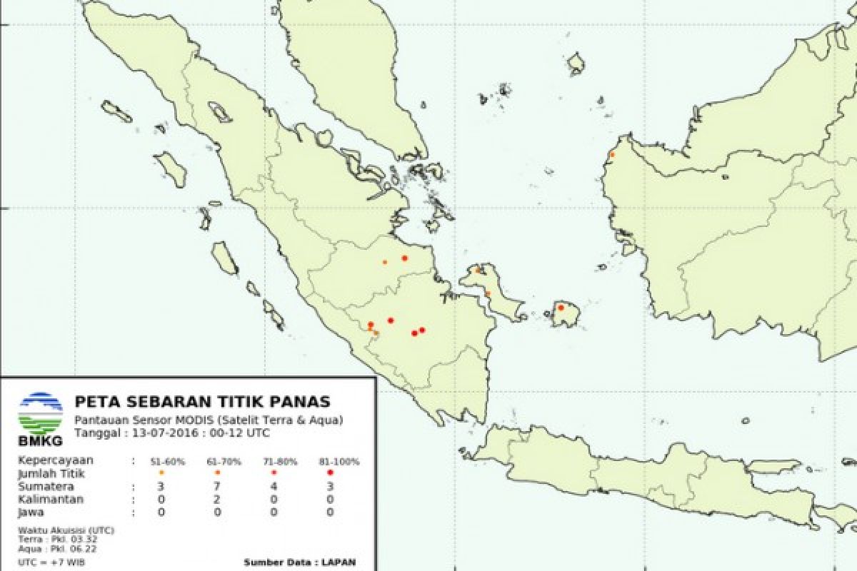 BMKG: 161 titik panas muncul di Sumatera