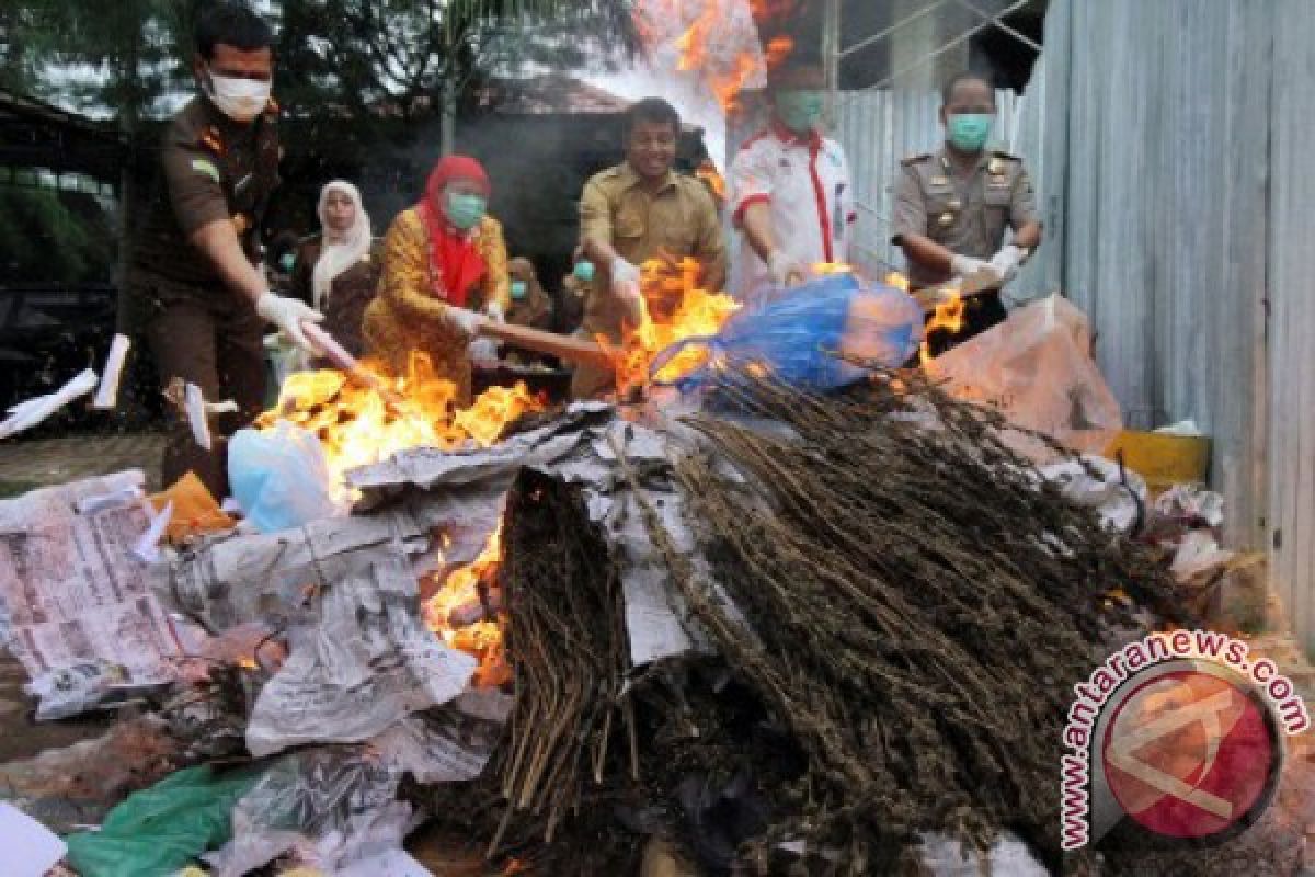 Pemusnahan Barang Bukti Ganja