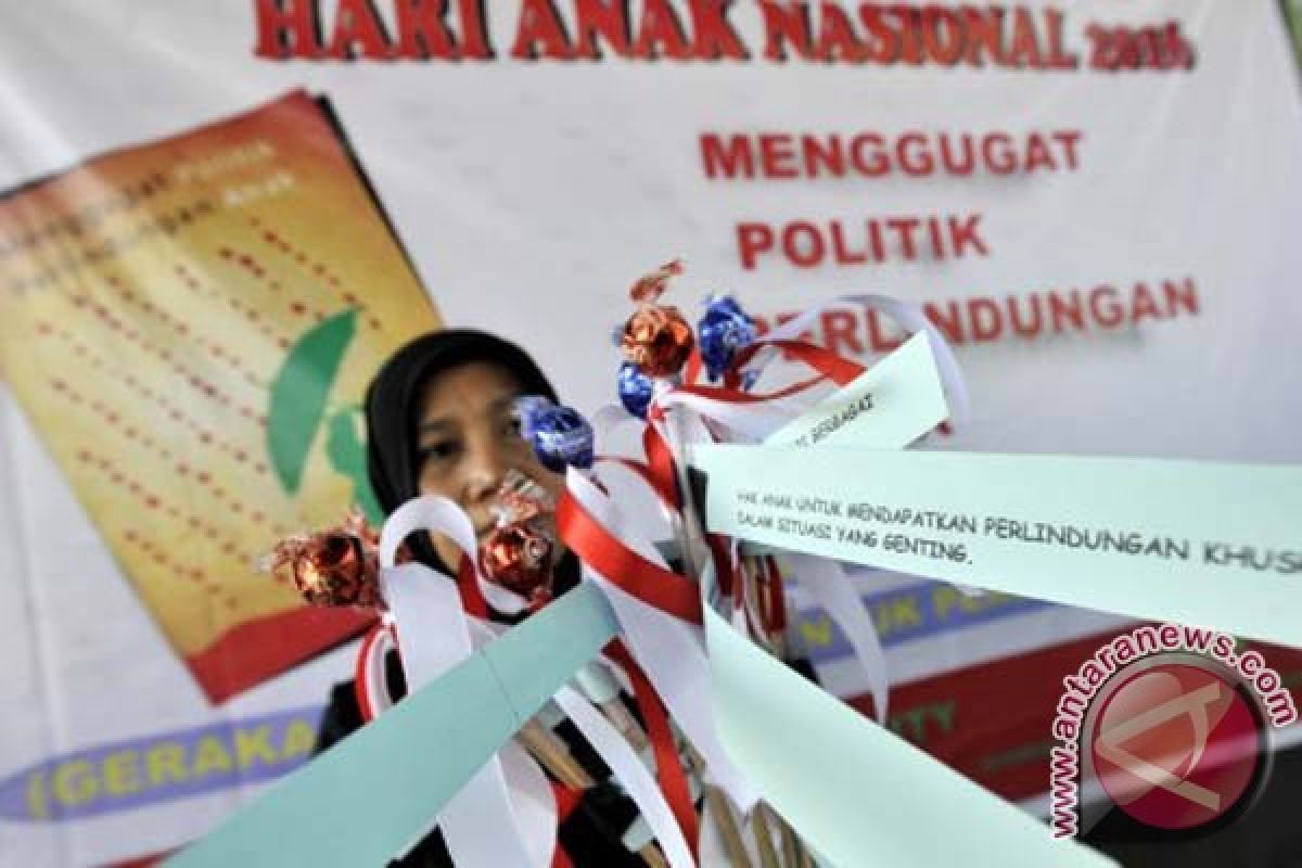 Beragam aksi warnai Hari Anak di Makassar 