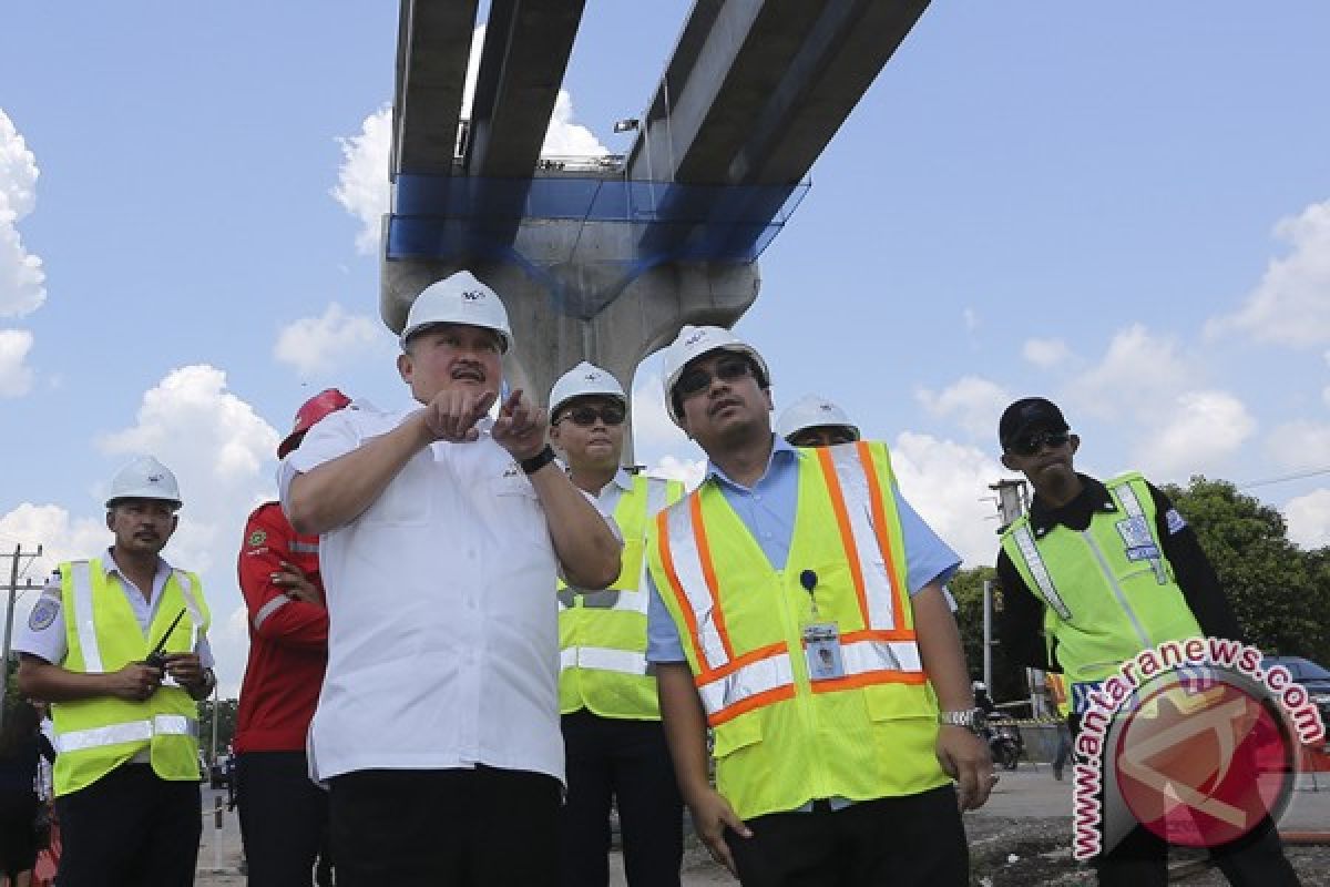Pengerjaan LRT Palembang sesuai tahapan 