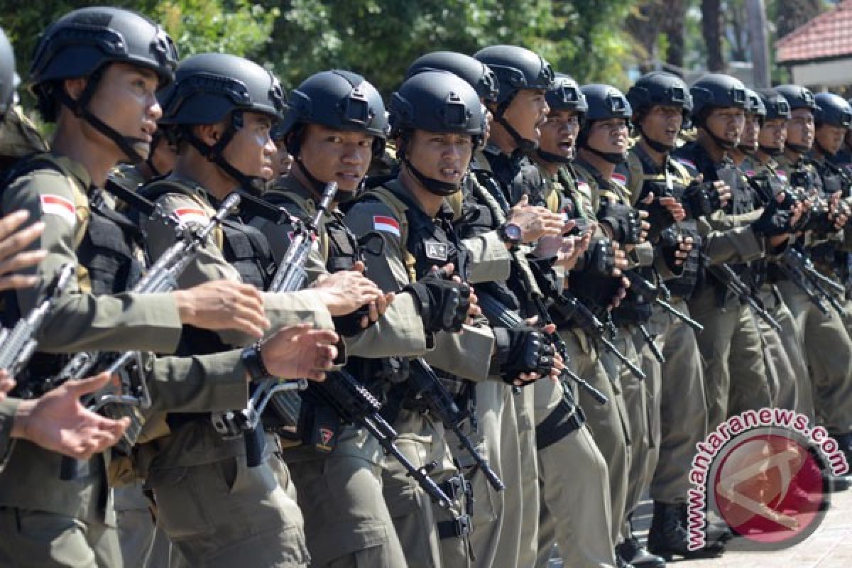 10 SSK Brigade Mobil Polisi jaga Pilkada Sulawesi Tenggara