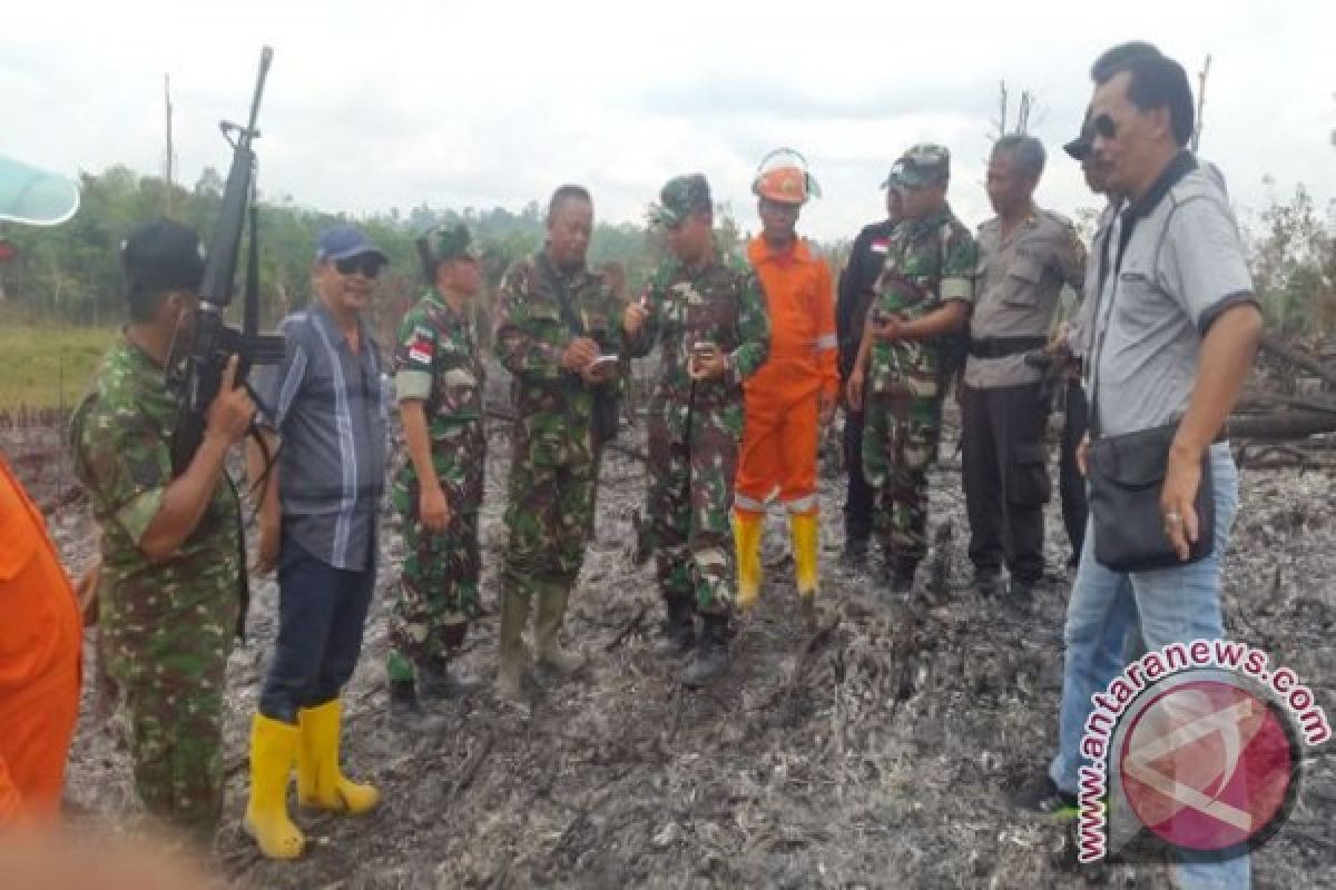 Kodim Sanggau Tinjau Lokasi Kebakaran Lahan