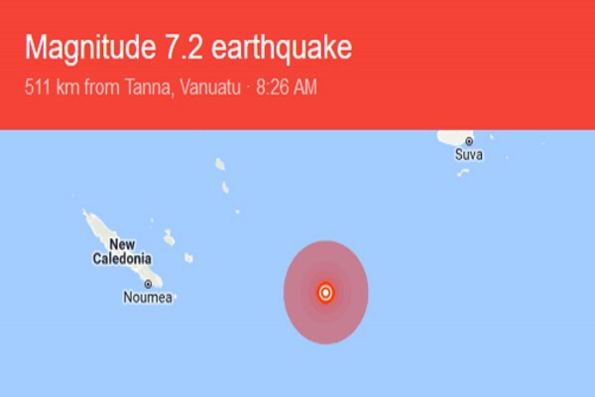 Major 7.2 magnitude earthquake strikes off Vanuatu: USGS