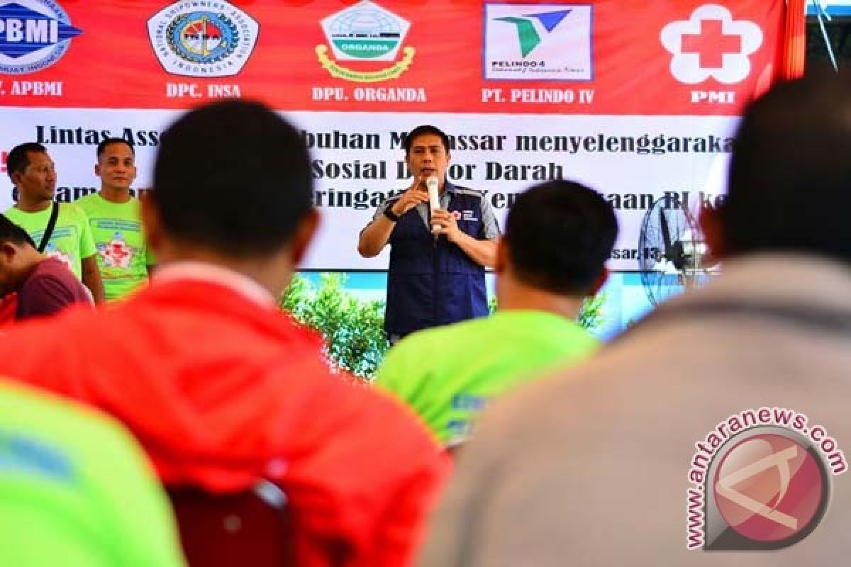 Asosiasi Pelabuhan Makassar sumbang darah ratusan kantong 