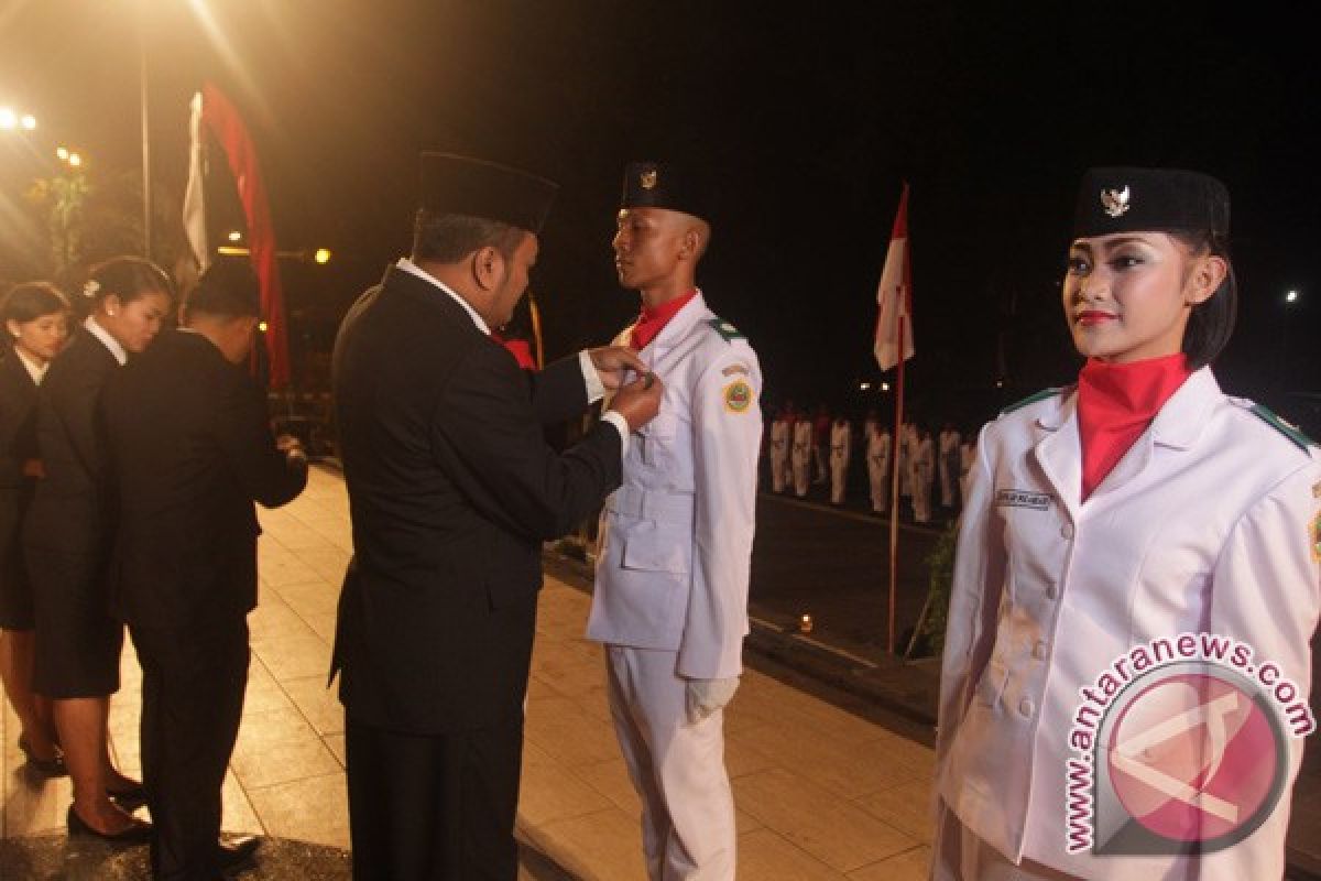 Dikukuhkan, 75 Paskibraka Gianyar Siap Bertugas