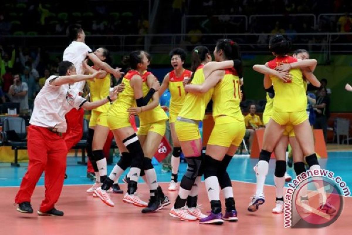 OLIMPIADE 2016 - Taklukkan Serbia, China rebut emas voli putri
