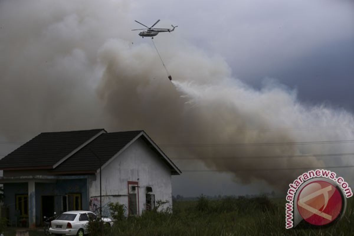 Pemadaman kebakaran lahan-hutan di Riau dilanjutkan