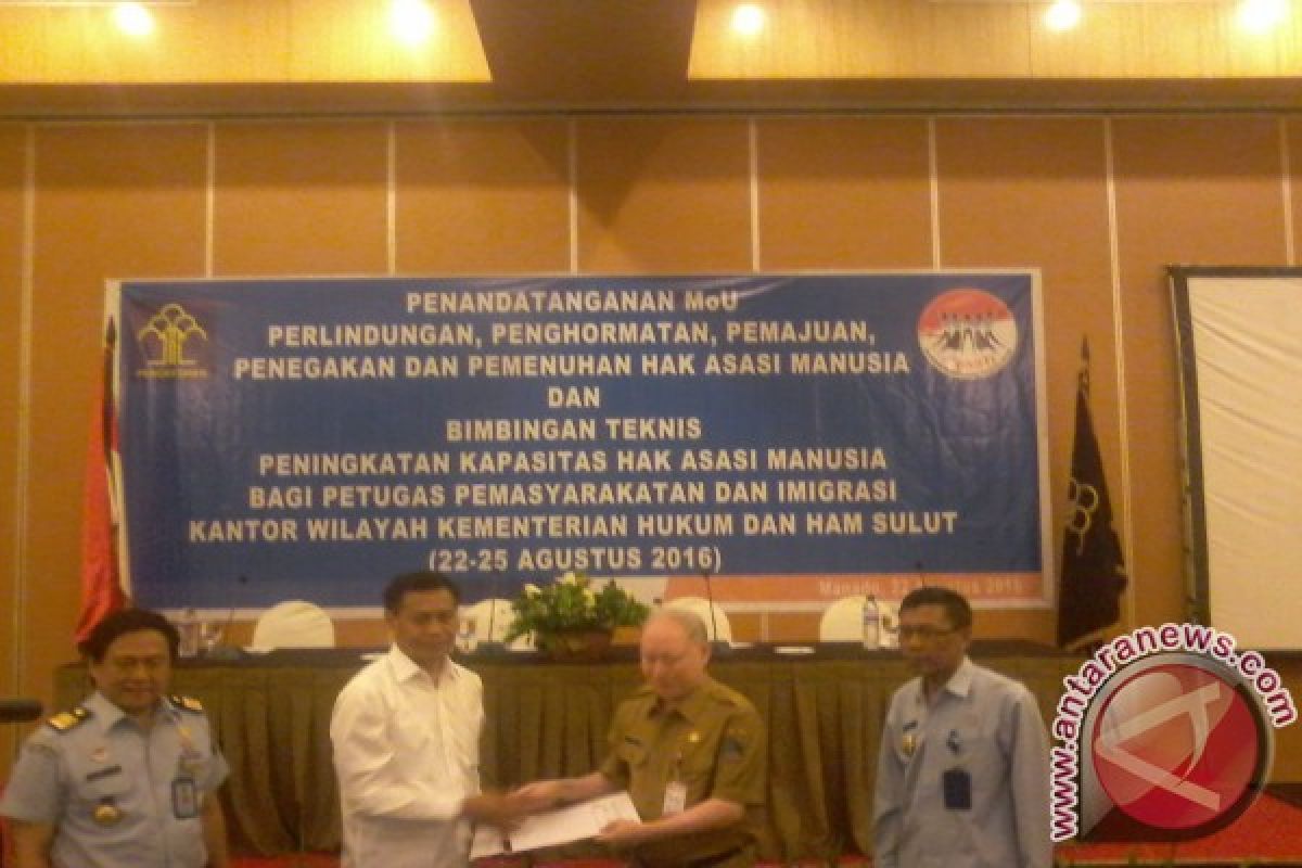 Kemenkumhan bersama Pemprov Sulut MoU perlindungan HAM