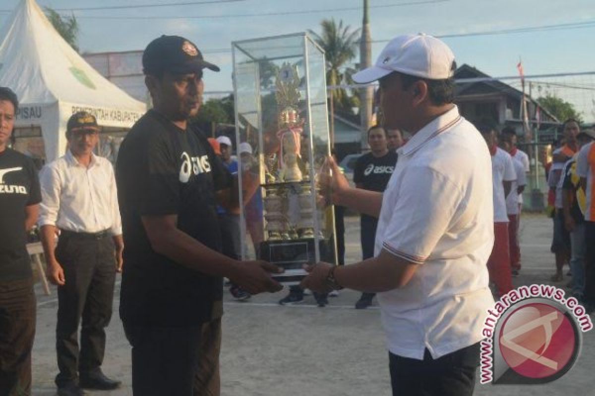 Kecamatan Jabiren Raya Absen Ikuti Turnamen Voli Bupati Cup Pulpis