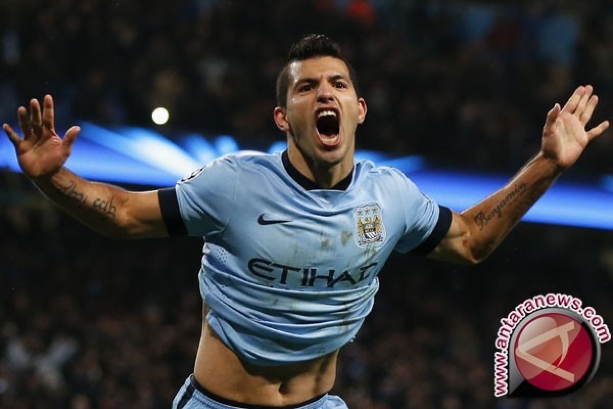 Sergio Aguero diragukan tampil pada laga City vs Stoke