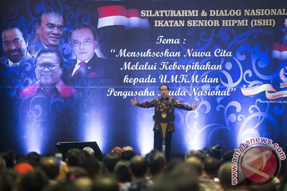Presiden Jokowi minta Hipmi berperan dalam pembangunan