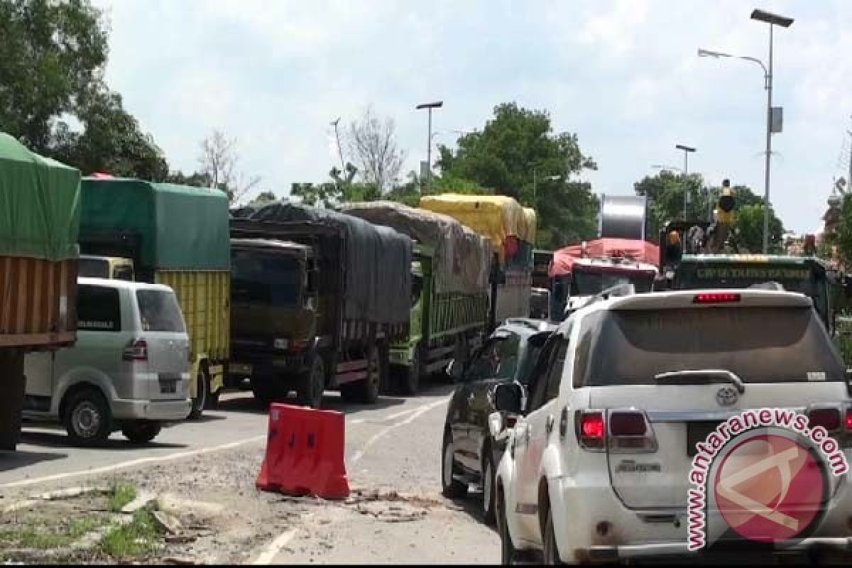 Jalintim di Mesuji Lampung Macet Parah