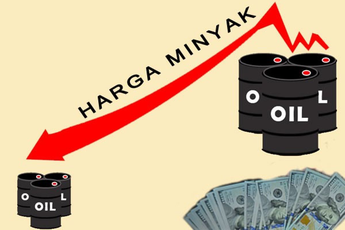 Harga minyak turun karena persediaan AS meningkat