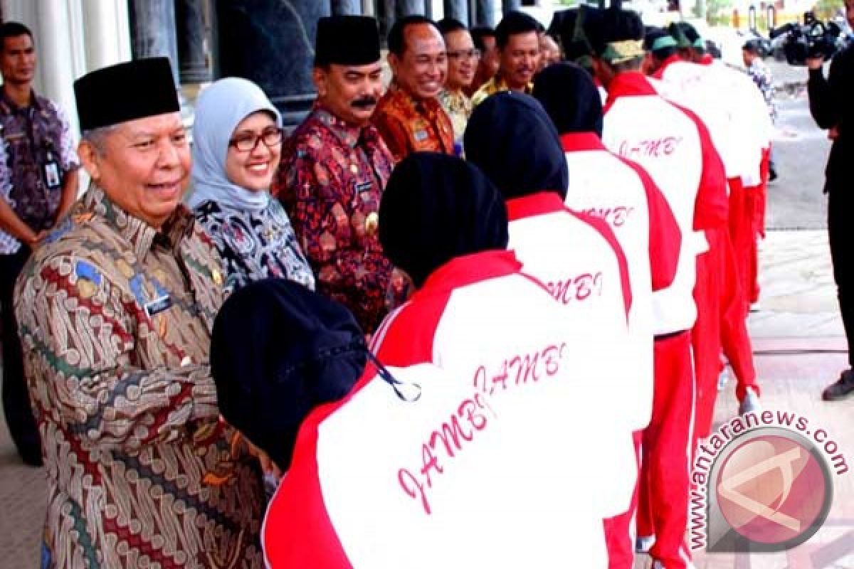  Ini dia, drum band Tanjabbar wakili Jambi di PON