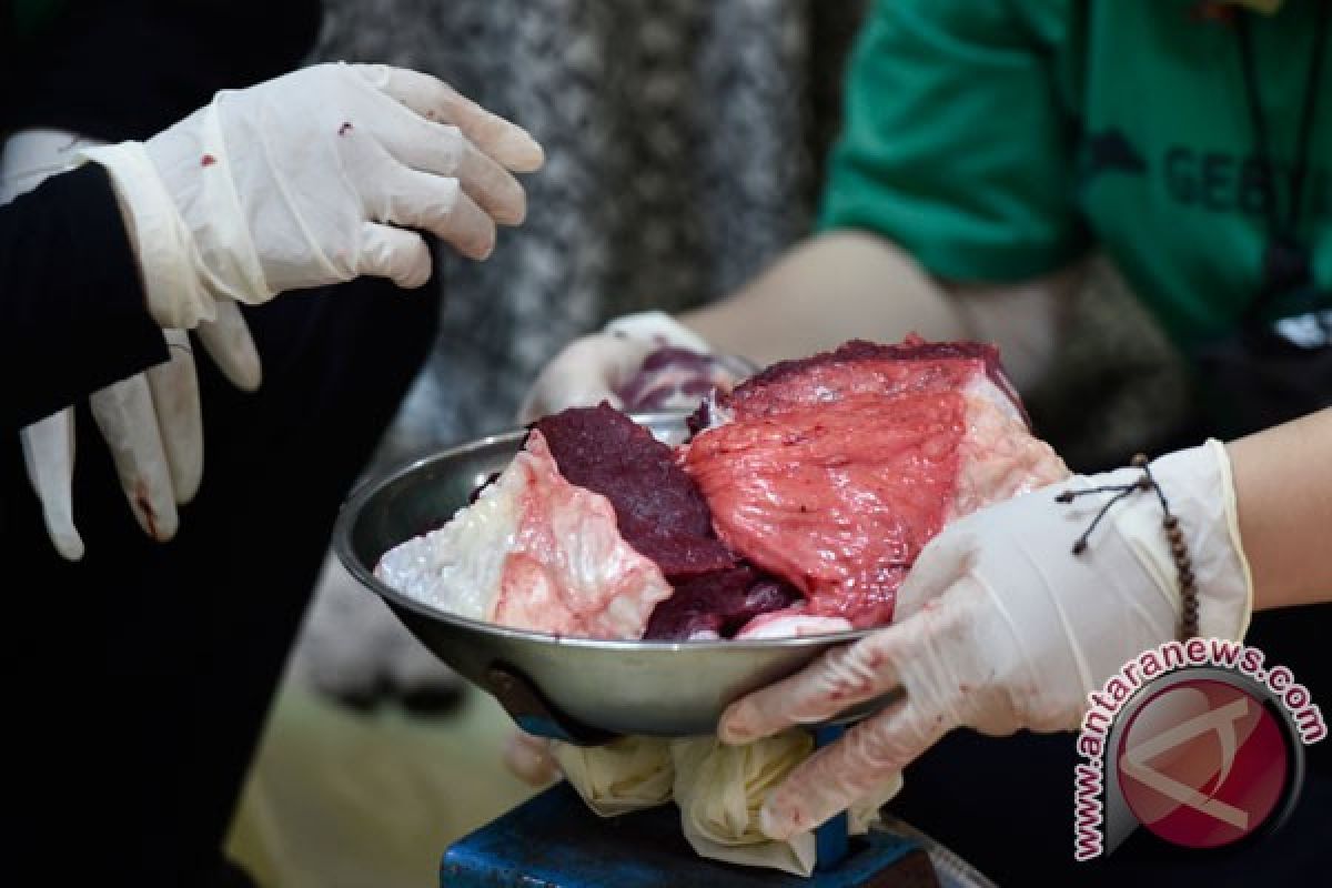 Mahasiswa Jepang terkesan tradisi pembagian daging kurban