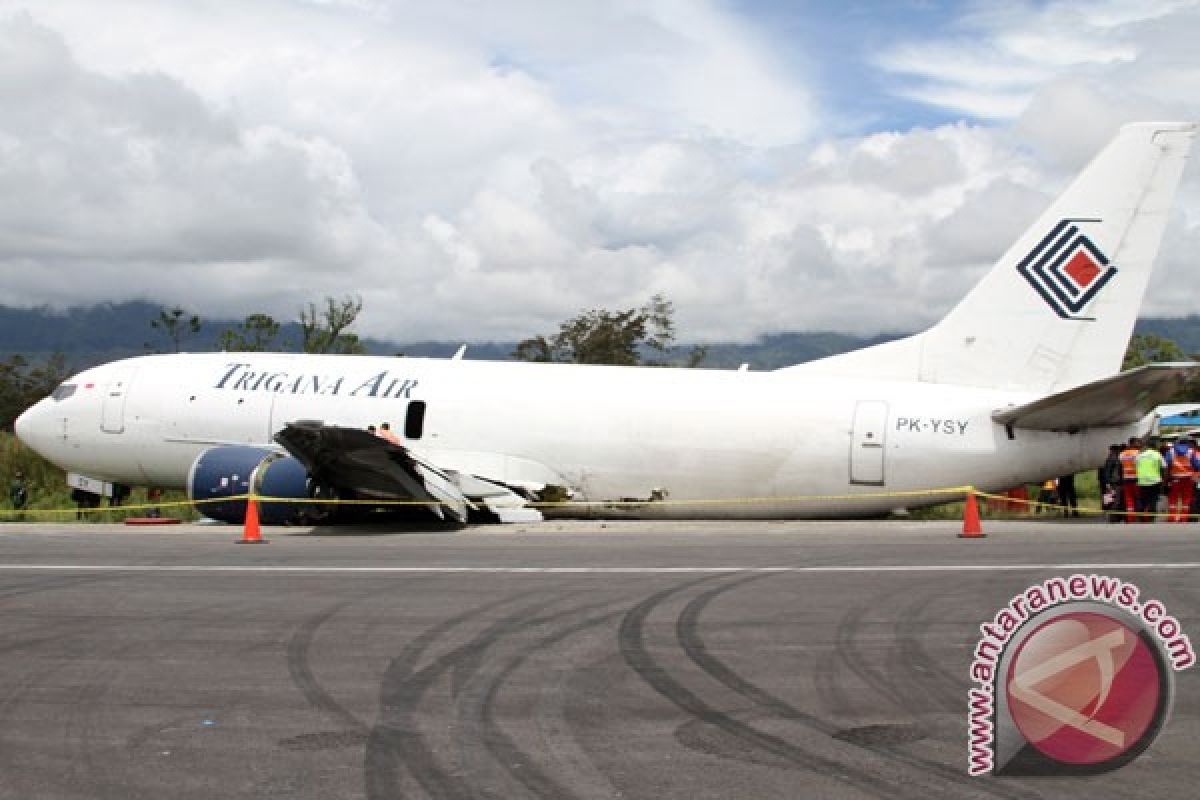 Pesawat kargo Trigana tergelincir di bandara Wamena