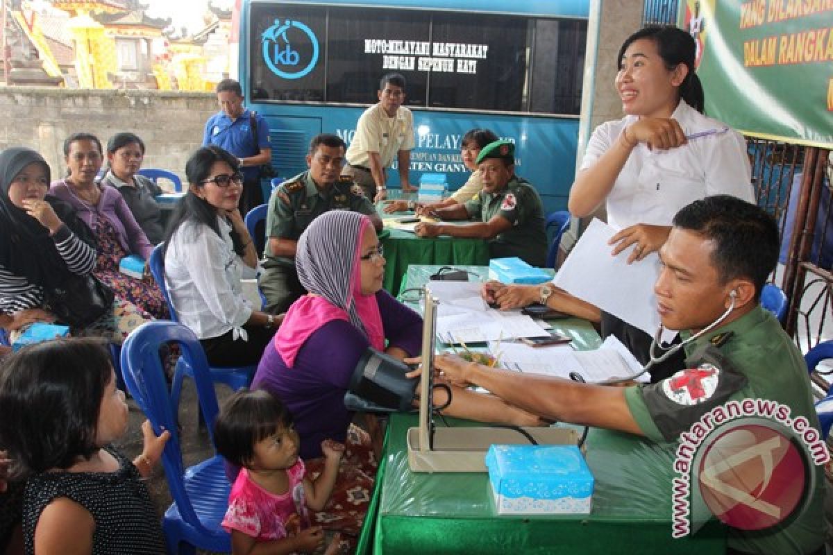 Kodim Gianyar Gelar Pelayanan KB Keliling