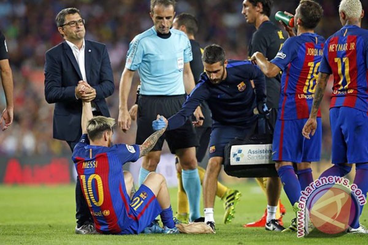 Messi cedera saat Barca ditahan imbang Atletico
