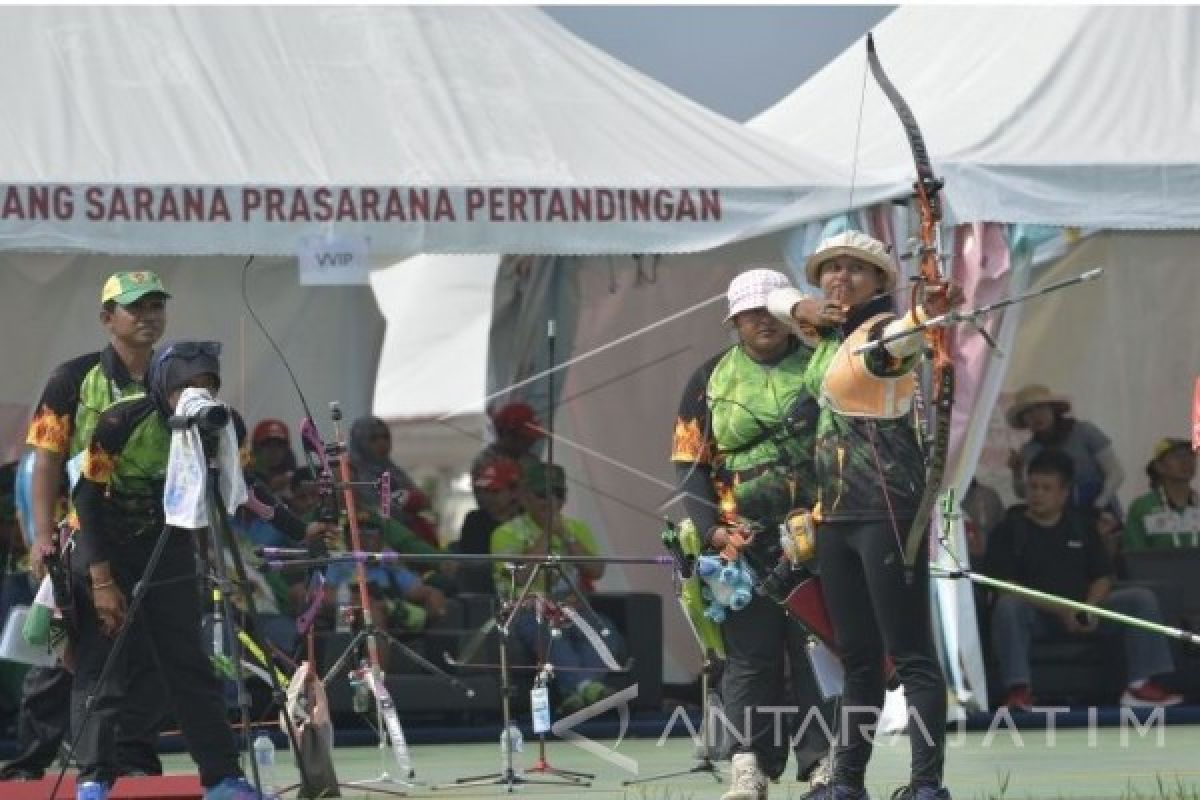 Pemanah Jatim Raih Emas Recurve Beregu Putri