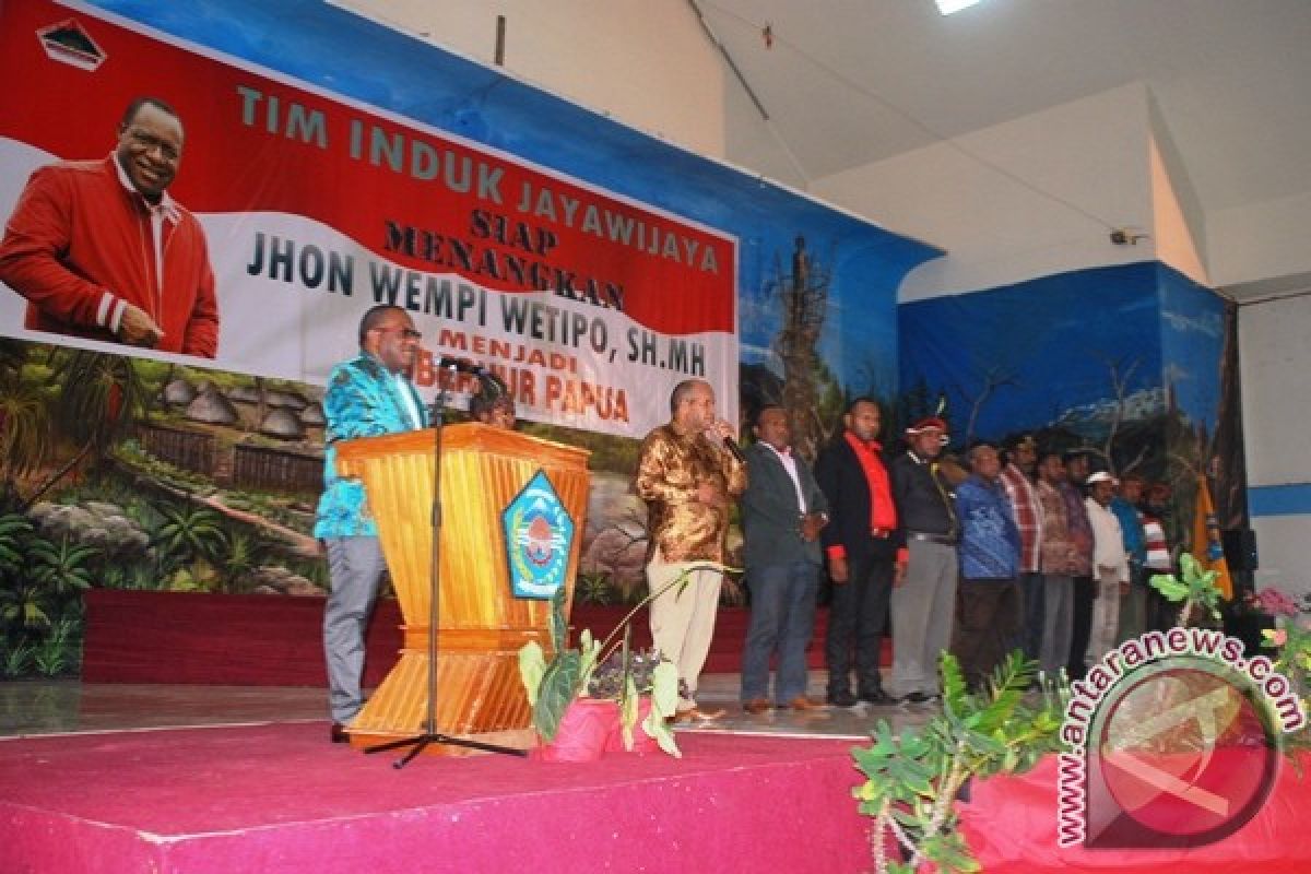 Wetipo lantik tim pemenangan Cagub Papua 