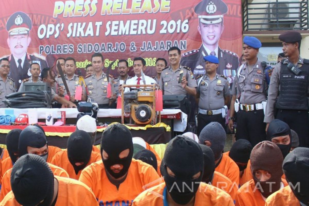 Polres Sidoarjo Tangkap 87 Pelaku Kejahatan