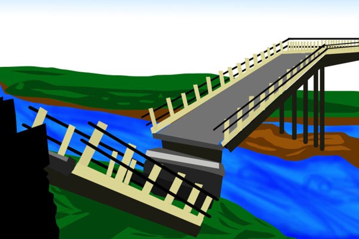 Banjir putuskan jembatan Sungai Kuning Purbalingga