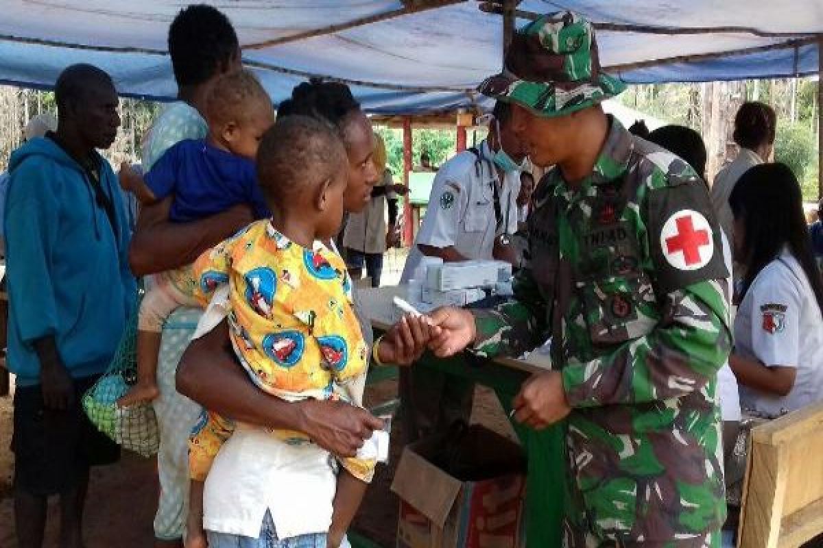 Kodim BVD gelar pengobatan gratis di Distrik Jair