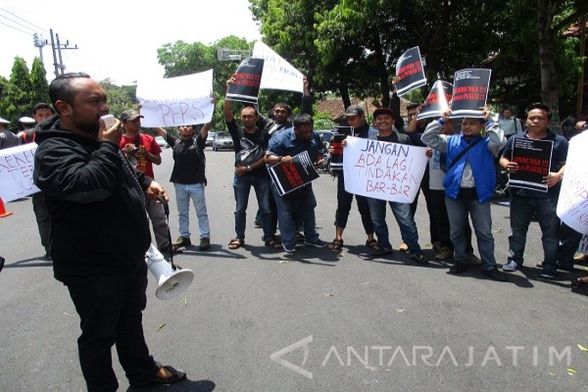   Jurnalis Kediri Desak Pelaku Penganiayaan Wartawan Madiun Dihukum 