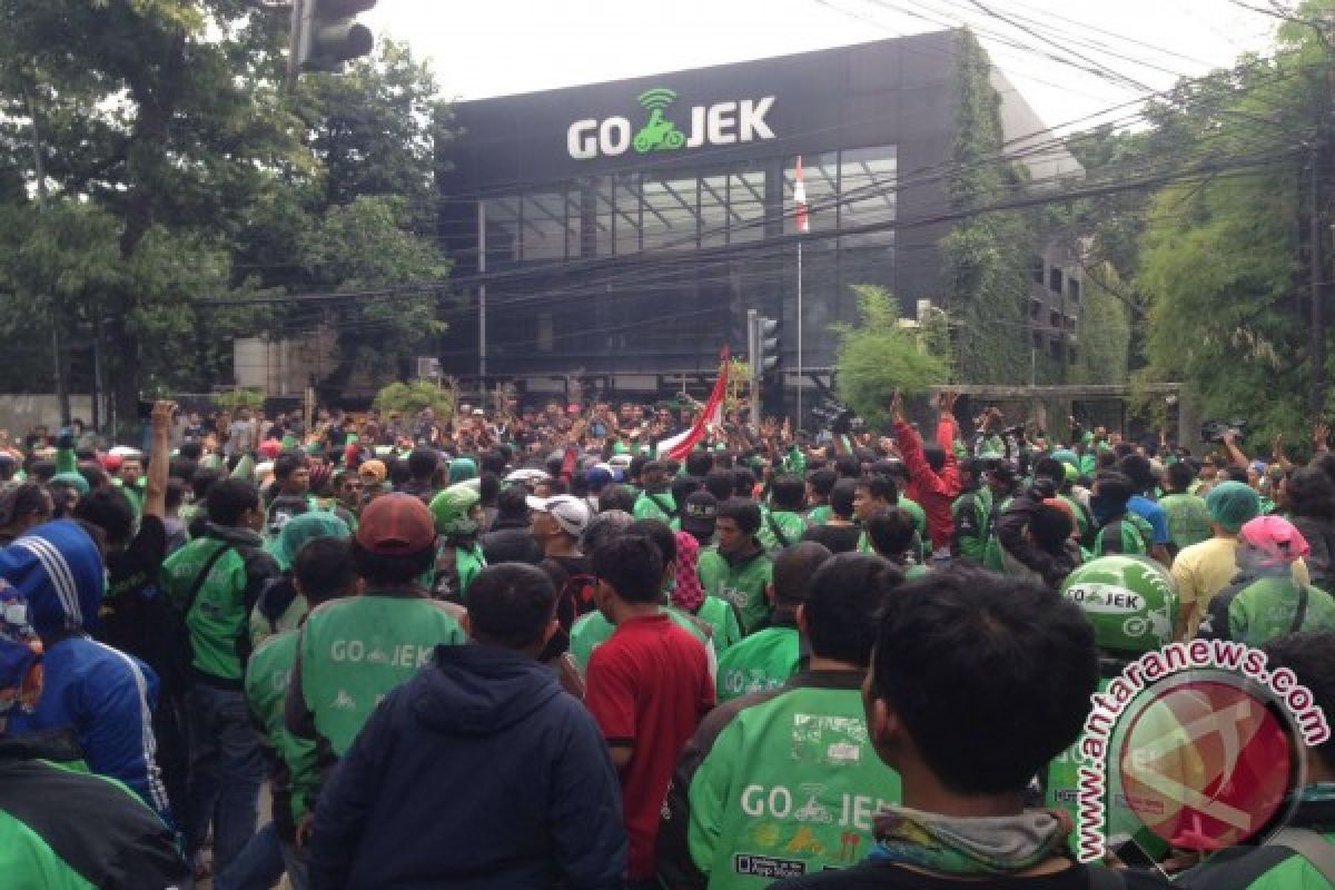 Polresto Jakarta Selatan amankan demo gojek
