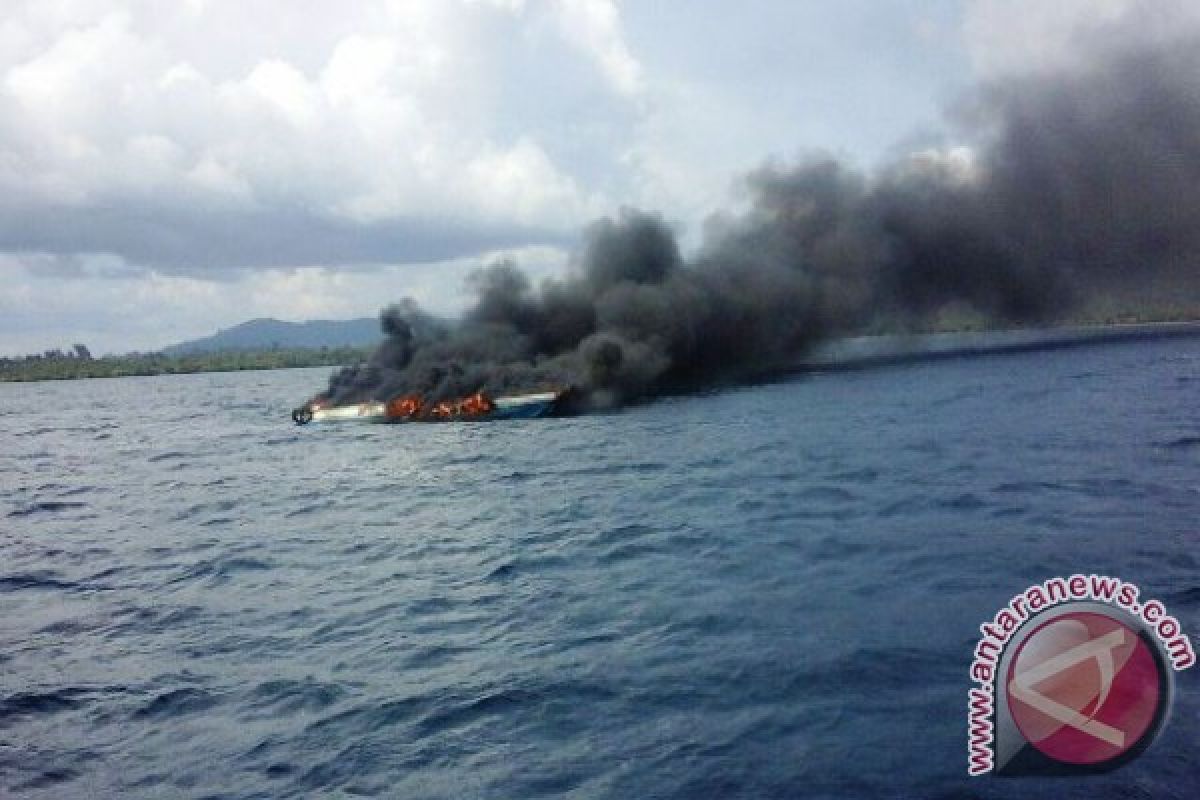 Speedboat Terbakar di Halmahera Barat Empat Tewas