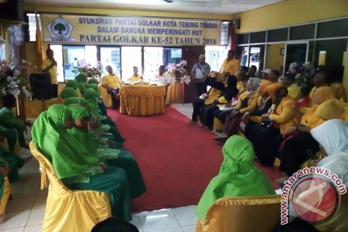 Golkar Tebing Tinggi Santuni Yatim Piatu