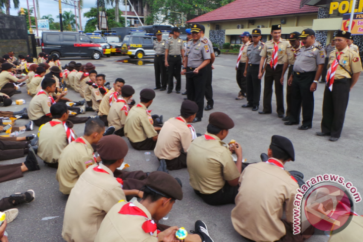 Sip! Pramuka Jadi Mitra Menjaga Kamtibmas Kotawaringin Timur