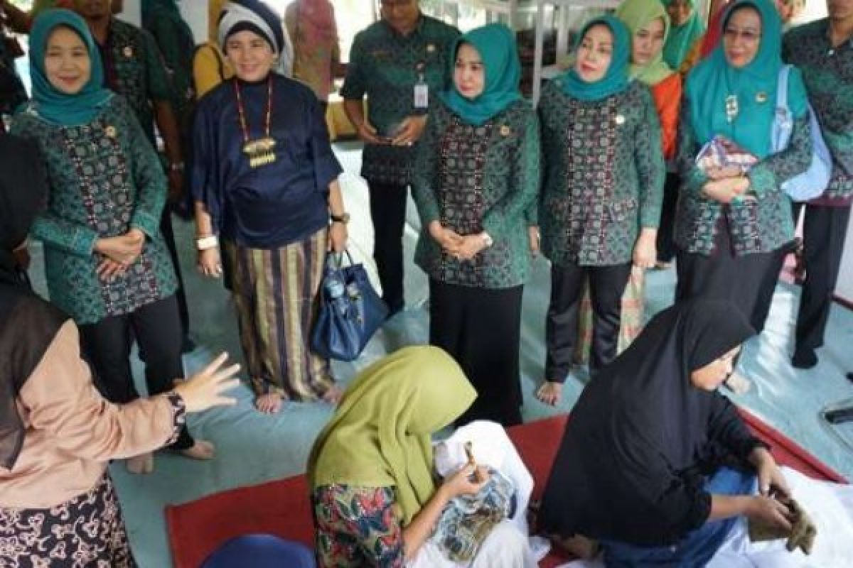 Ketua Dekranasda Kuansing Salut Pengembangan Batik Pelalawan