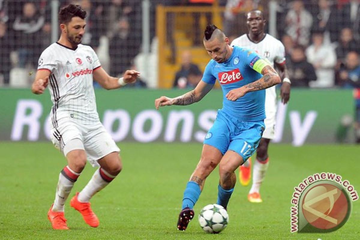 Hamsik bawa Napoli raih hasil imbang di Besiktas