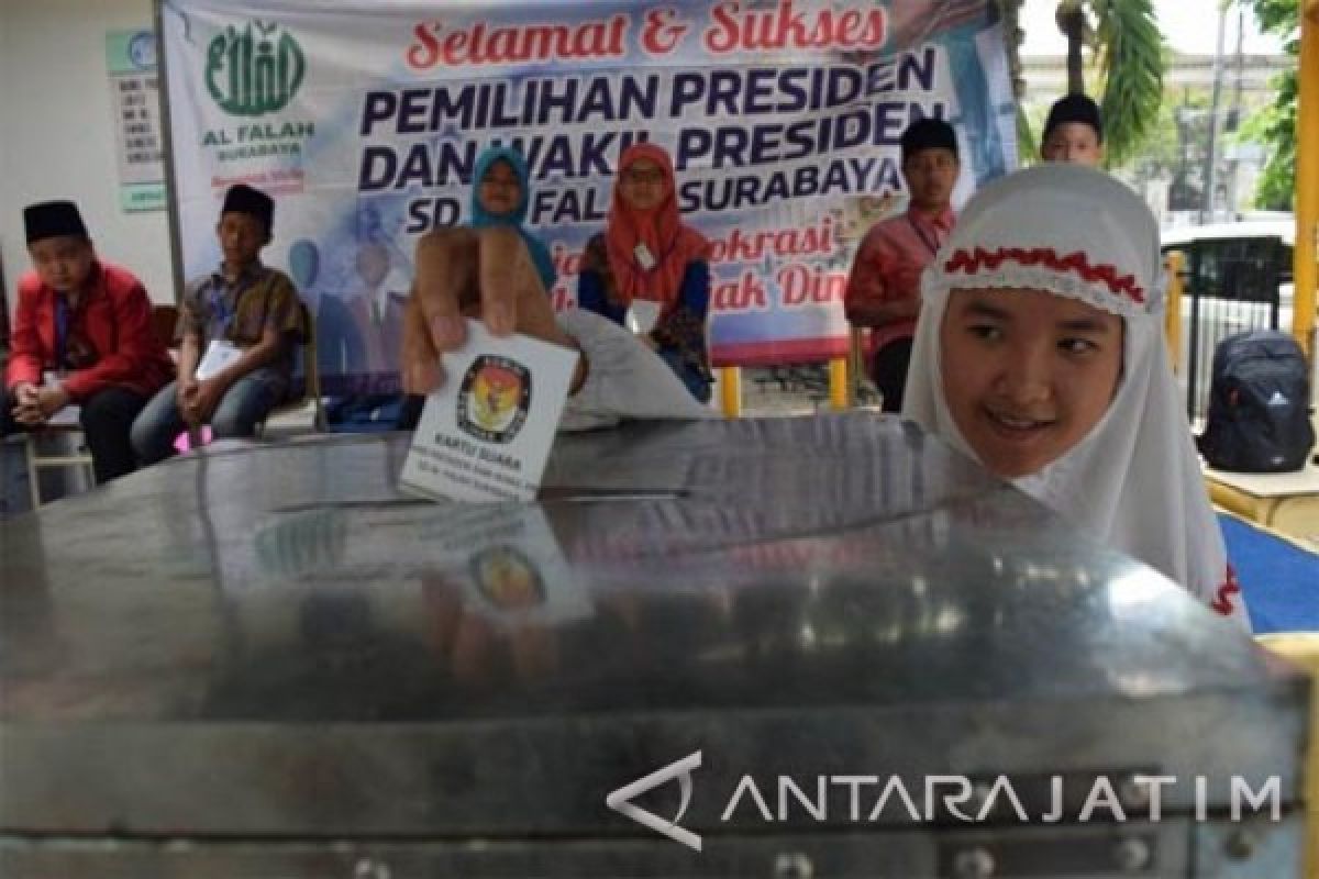 Siswa SD Al-Falah Surabaya Gelar Simulasi Pemilu