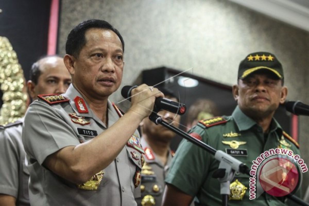 Polri dan TNI Bertemu Tangani Demo