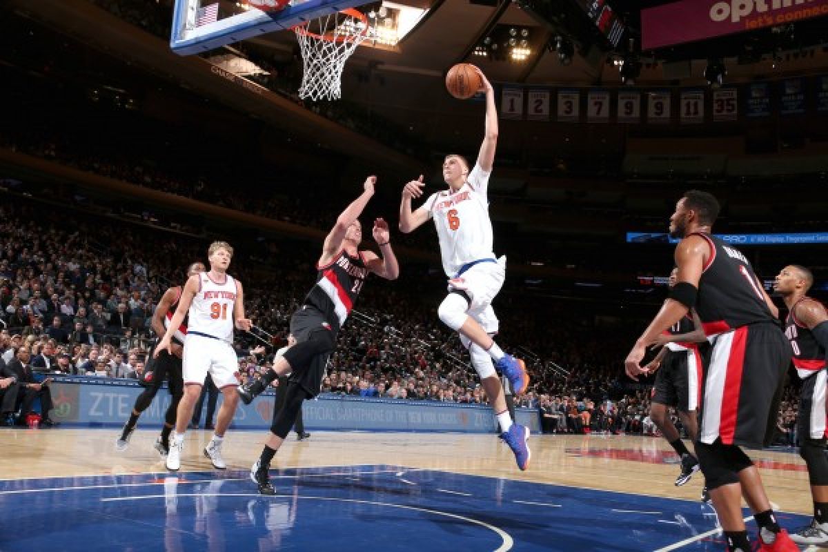 Porzingis antar Knicks atasi Blazers 107-103