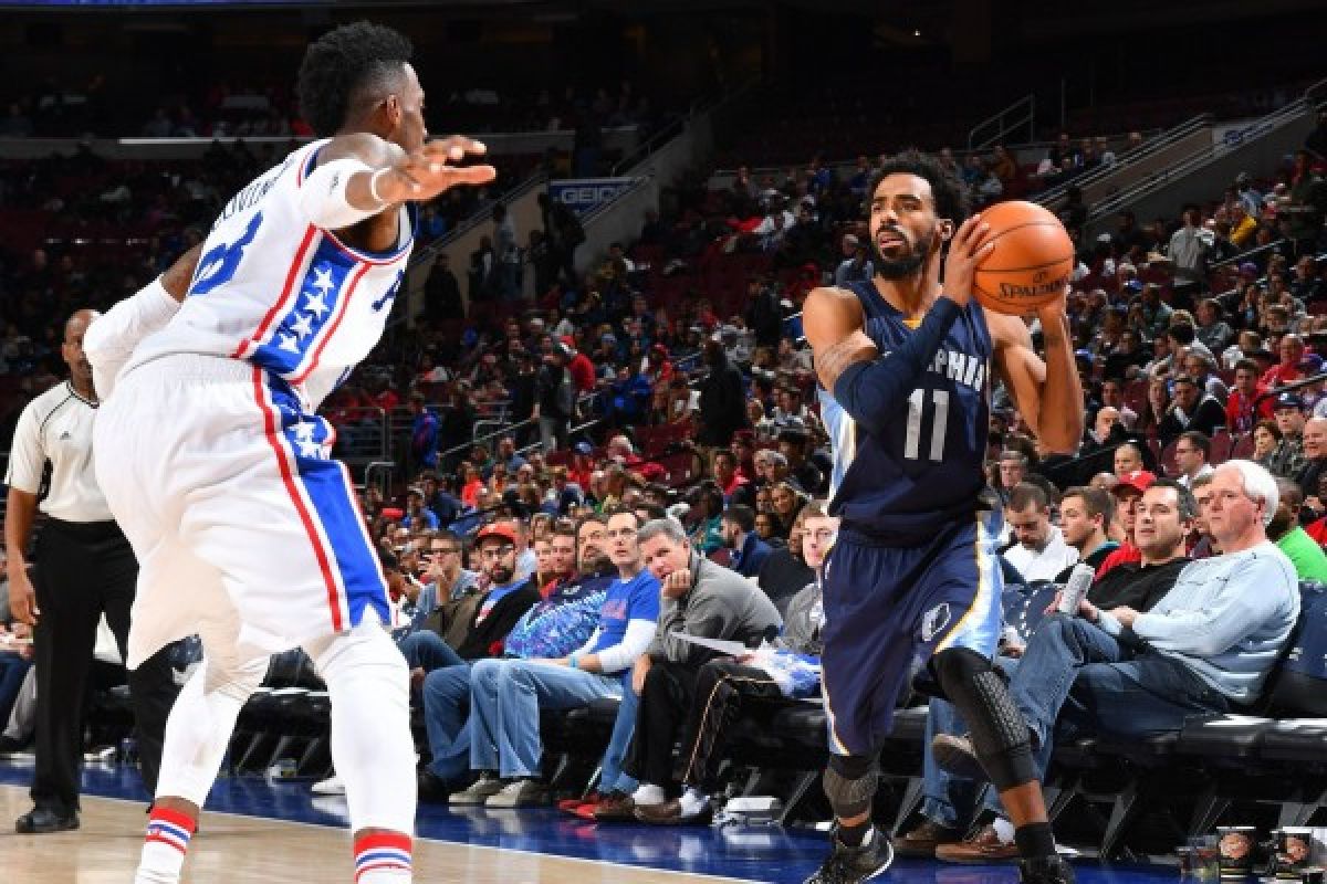 Lewat dua kali "overtime", Grizzlies atasi Sixers 104-99