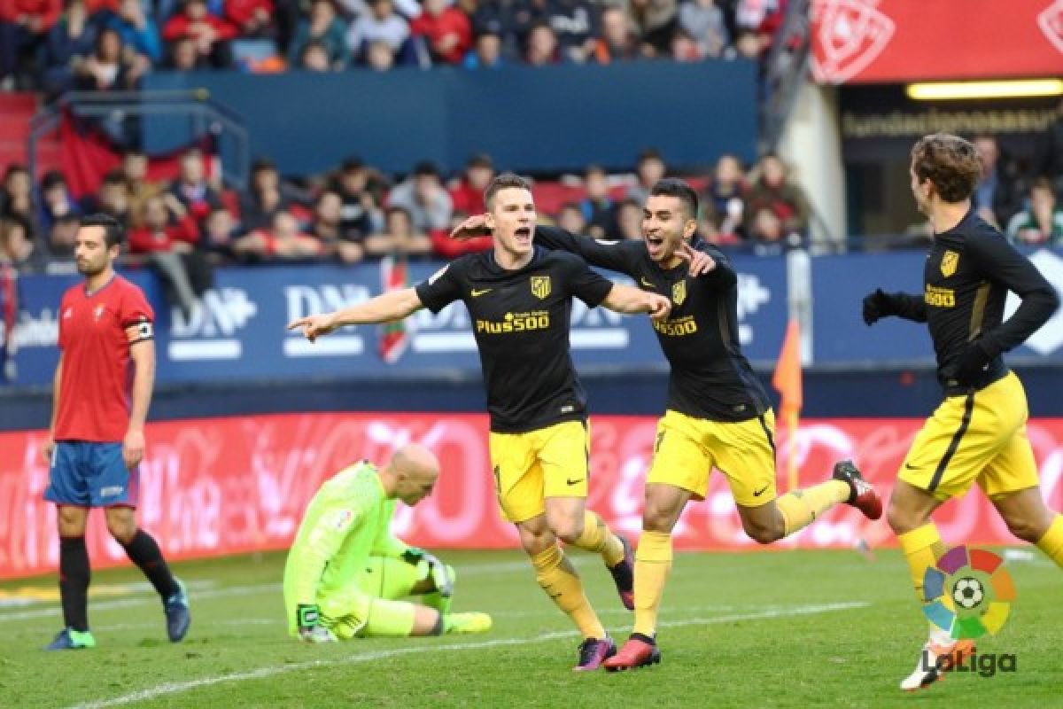 Atletico bungkam Osasuna 3-0 dan naik ke peringkat empat