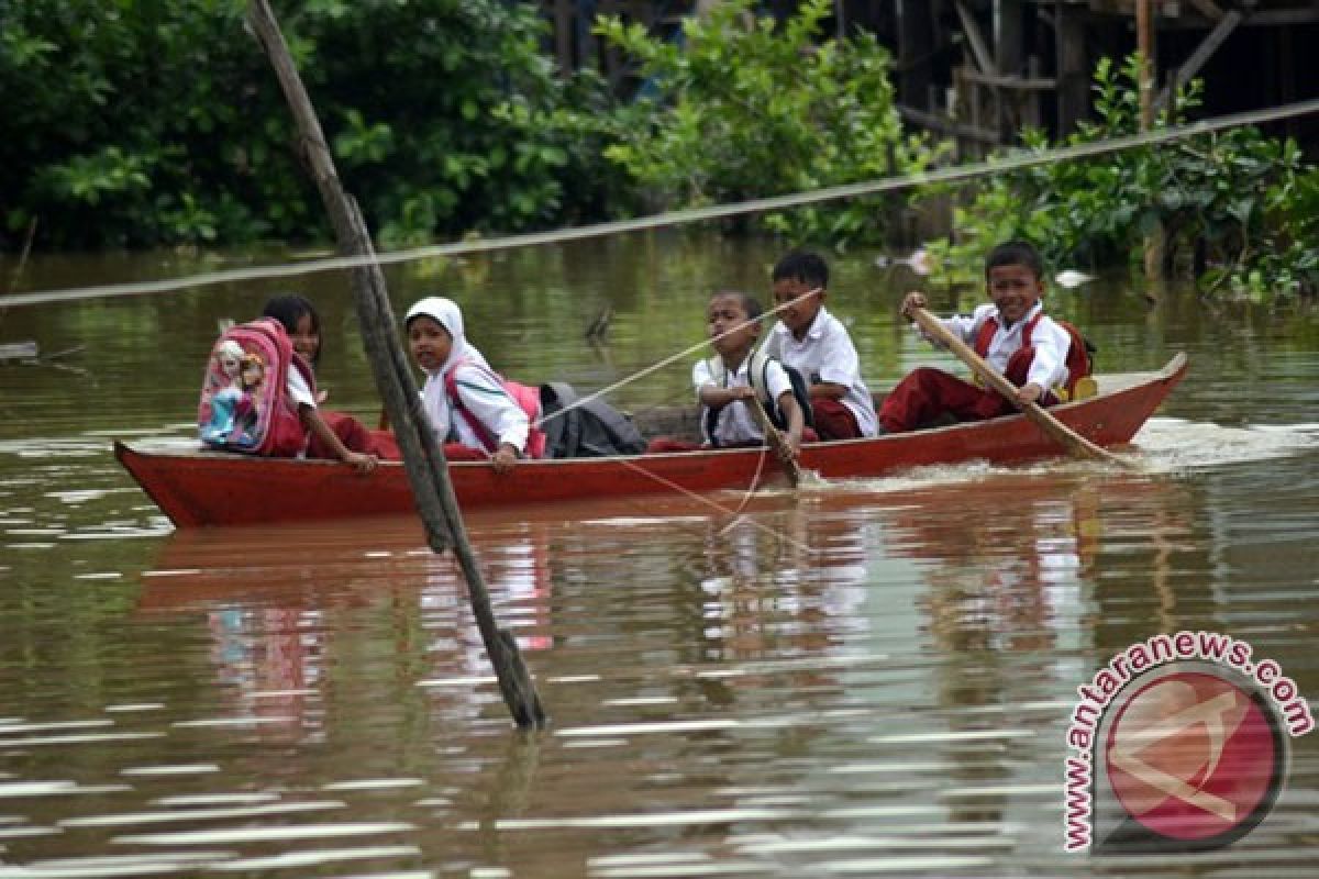 Sejumlah desa kecamatan Lubuk Batang terendam banjir