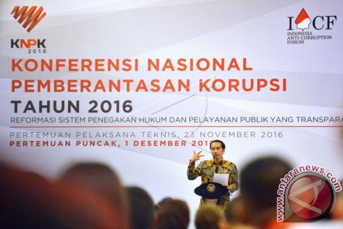 Presiden Buka Konferensi Nasional Pemberantasan Korupsi 2016