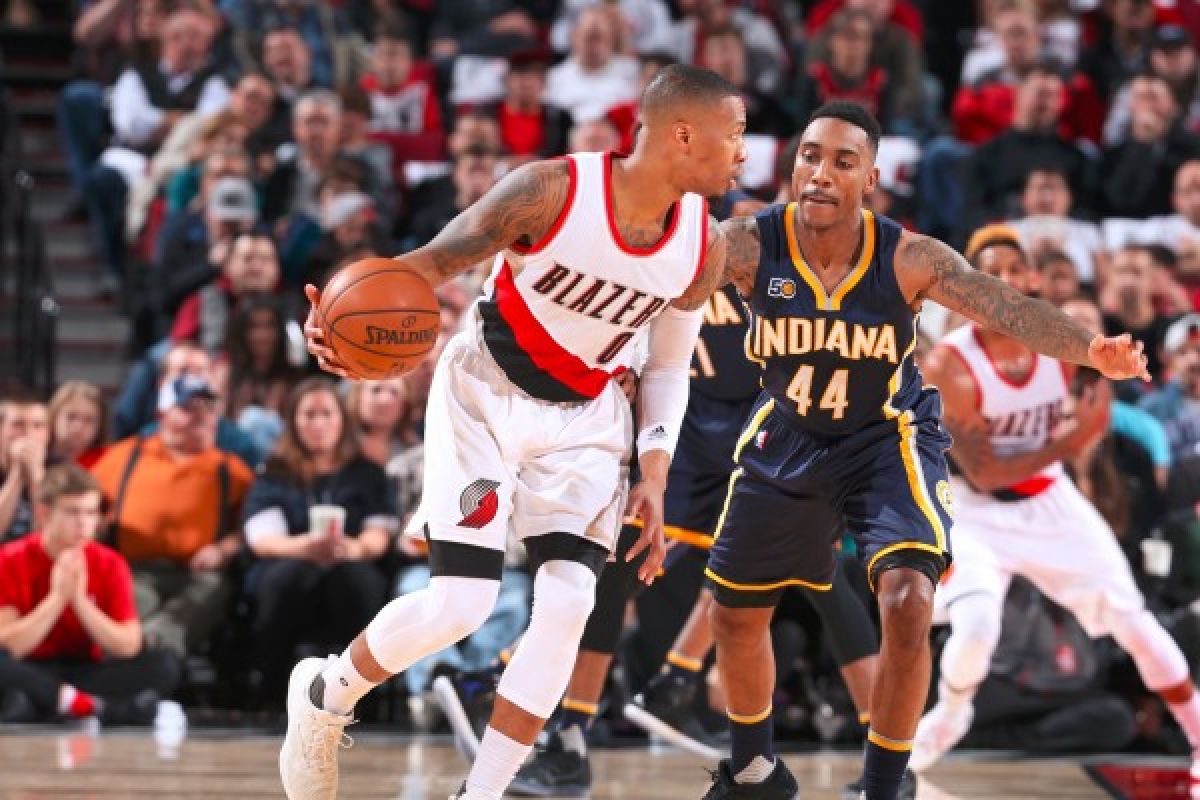 "Double-double" Damian Lillard antar Blazers pecundangi Pacers 131-109